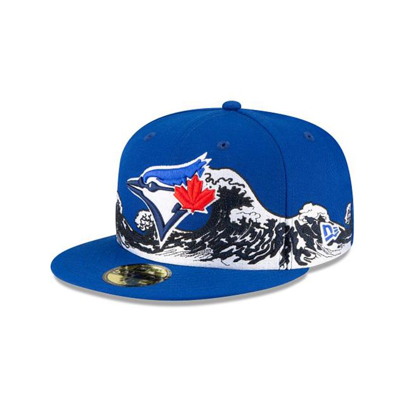 MLB Toronto Blue Jays Wave 59Fifty Fitted (VKG1256) - Blue New Era Caps